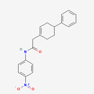 N-(4-nitrophenyl)-2-(4-phenylcyclohexen-1-yl)acetamide