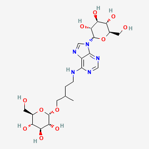 molecular formula C22H35N5O11 B1261679 dihydrozeatin-9-N-glucoside-O-glucoside 