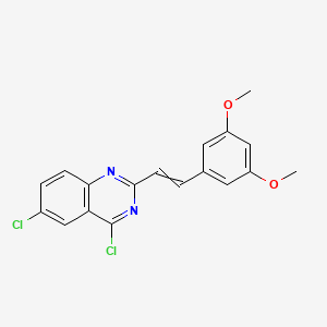 4,6-Dichloro-2-[2-(3,5-dimethoxyphenyl)ethenyl]quinazoline