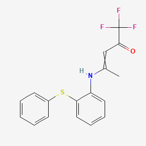 1,1,1-Trifluoro-4-[2-(phenylsulfanyl)anilino]pent-3-en-2-one