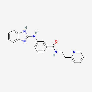 3-[(1H-Benzimidazol-2-yl)amino]-N-[2-(pyridin-2-yl)ethyl]benzamide