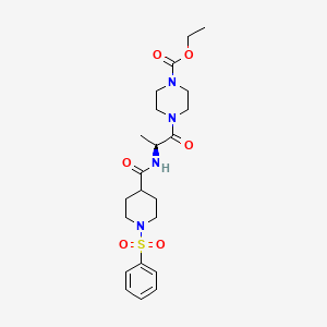 ethyl 4-(N-{[1-(phenylsulfonyl)piperidin-4-yl]carbonyl}-L-alanyl)piperazine-1-carboxylate