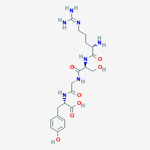 molecular formula C20H31N7O7 B12616876 N~5~-(Diaminomethylidene)-L-ornithyl-L-serylglycyl-L-tyrosine CAS No. 911428-02-9