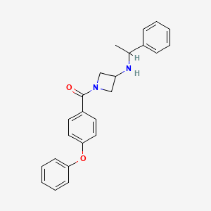 molecular formula C24H24N2O2 B12616907 (4-Phenoxyphenyl){3-[(1-phenylethyl)amino]azetidin-1-yl}methanone CAS No. 920318-84-9