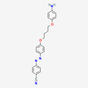 molecular formula C23H22N4O2 B12616915 4-[(E)-{4-[4-(4-Aminophenoxy)butoxy]phenyl}diazenyl]benzonitrile CAS No. 919533-68-9