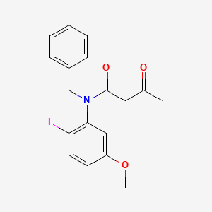 N-Benzyl-N-(2-iodo-5-methoxyphenyl)-3-oxobutanamide