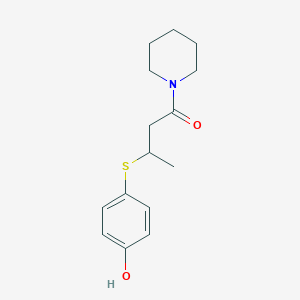 3-[(4-Hydroxyphenyl)sulfanyl]-1-(piperidin-1-yl)butan-1-one