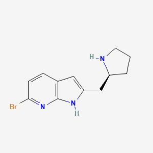 1H-Pyrrolo[2,3-b]pyridine, 6-bromo-2-[(2S)-2-pyrrolidinylmethyl]-