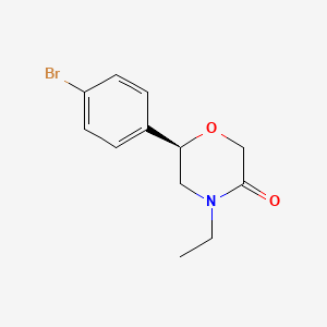 (6R)-6-(4-bromophenyl)-4-ethylmorpholin-3-one