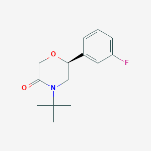 (6S)-4-tert-butyl-6-(3-fluorophenyl)morpholin-3-one