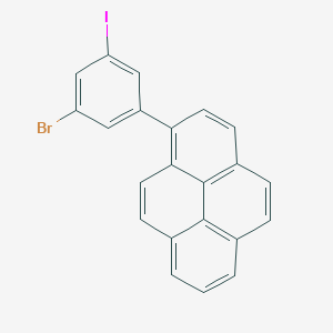 molecular formula C22H12BrI B12617013 1-(3-Bromo-5-iodophenyl)pyrene CAS No. 919791-91-6