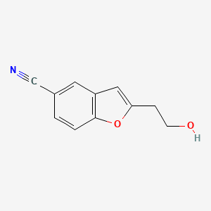 molecular formula C11H9NO2 B12617168 2-(2-Hydroxyethyl)-1-benzofuran-5-carbonitrile CAS No. 919088-04-3