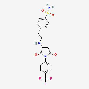 4-[2-({2,5-Dioxo-1-[4-(trifluoromethyl)phenyl]pyrrolidin-3-yl}amino)ethyl]benzenesulfonamide