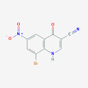 3-Quinolinecarbonitrile, 8-bromo-1,4-dihydro-6-nitro-4-oxo-