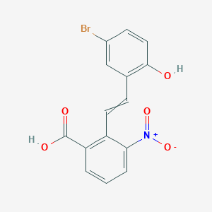 molecular formula C15H10BrNO5 B12617255 2-[2-(5-Bromo-2-hydroxyphenyl)ethenyl]-3-nitrobenzoic acid CAS No. 917614-67-6