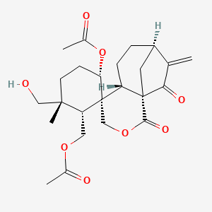 molecular formula C24H32O8 B1261726 异刀叶皂甙 D 
