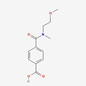 molecular formula C12H15NO4 B12617423 4-[(2-Methoxyethyl)(methyl)carbamoyl]benzoic acid CAS No. 921616-79-7