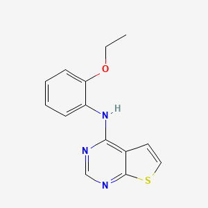 molecular formula C14H13N3OS B12617434 Thieno[2,3-d]pyrimidin-4-amine, N-(2-ethoxyphenyl)- CAS No. 917909-03-6