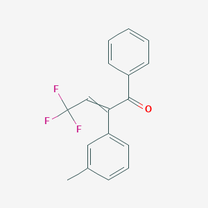 molecular formula C17H13F3O B12617442 4,4,4-Trifluoro-2-(3-methylphenyl)-1-phenylbut-2-en-1-one CAS No. 921932-38-9