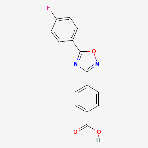 B1261745 4-[5-(4-Fluorophenyl)-1,2,4-oxadiazol-3-yl]benzoic acid CAS No. 1135241-36-9