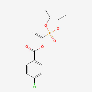 molecular formula C13H16ClO5P B12617517 1-(Diethoxyphosphoryl)ethenyl 4-chlorobenzoate CAS No. 916906-03-1