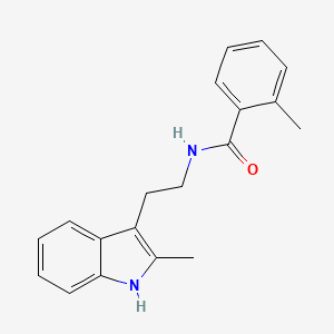 molecular formula C19H20N2O B12617620 2-methyl-N-[2-(2-methyl-1H-indol-3-yl)ethyl]benzamide CAS No. 920537-41-3