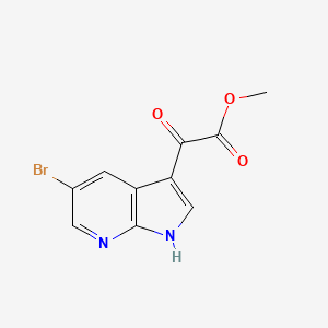 molecular formula C10H7BrN2O3 B12617623 1H-Pyrrolo[2,3-b]pyridine-3-acetic acid, 5-bromo-a-oxo-, methyl ester 