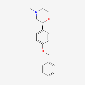 molecular formula C18H21NO2 B12617626 (2R)-2-[4-(Benzyloxy)phenyl]-4-methylmorpholine CAS No. 920803-03-8