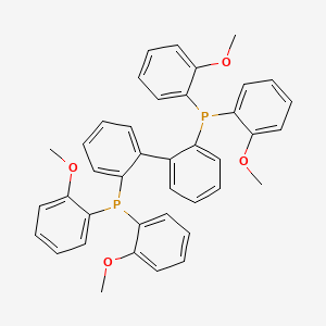 molecular formula C40H36O4P2 B12617646 ([1,1'-Biphenyl]-2,2'-diyl)bis[bis(2-methoxyphenyl)phosphane] CAS No. 921754-28-1