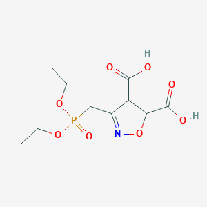 molecular formula C10H16NO8P B12617648 3-[(Diethoxyphosphoryl)methyl]-4,5-dihydro-1,2-oxazole-4,5-dicarboxylic acid CAS No. 885961-53-5