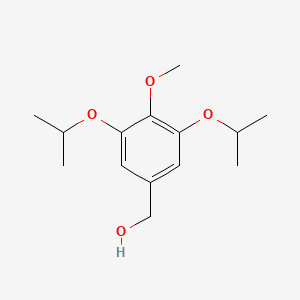 molecular formula C14H22O4 B12617665 {4-Methoxy-3,5-bis[(propan-2-yl)oxy]phenyl}methanol CAS No. 918446-55-6