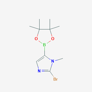 molecular formula C10H16BBrN2O2 B12617712 2-Bromo-1-methyl-5-(4,4,5,5-tetramethyl-1,3,2-dioxaborolan-2-YL)-1H-imidazole CAS No. 942070-70-4