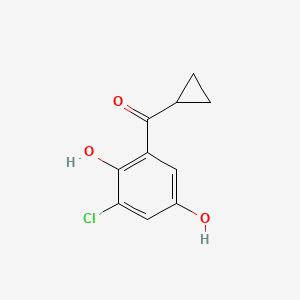 molecular formula C10H9ClO3 B12617719 (3-Chloro-2,5-dihydroxyphenyl)(cyclopropyl)methanone CAS No. 918310-95-9