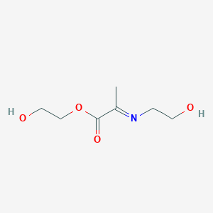 molecular formula C7H13NO4 B12617744 2-Hydroxyethyl (2E)-2-[(2-hydroxyethyl)imino]propanoate CAS No. 918477-29-9