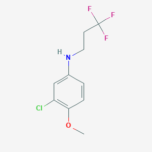 molecular formula C10H11ClF3NO B12617750 3-Chloro-4-methoxy-N-(3,3,3-trifluoropropyl)aniline CAS No. 919486-95-6