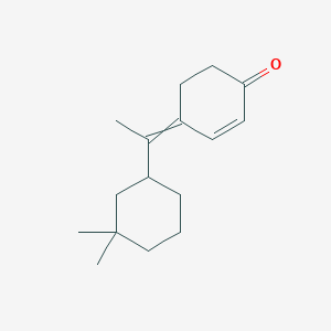 molecular formula C16H24O B12617804 4-[1-(3,3-Dimethylcyclohexyl)ethylidene]cyclohex-2-en-1-one CAS No. 917892-90-1