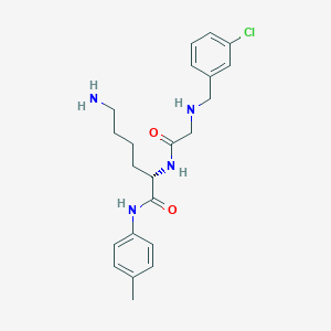 molecular formula C22H29ClN4O2 B12617812 N-[(3-Chlorophenyl)methyl]glycyl-N-(4-methylphenyl)-L-lysinamide CAS No. 918436-09-6