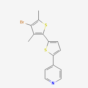 4-(4'-Bromo-3',5'-dimethyl[2,2'-bithiophen]-5-yl)pyridine