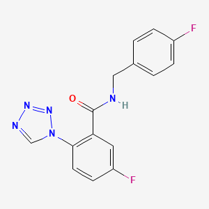 molecular formula C15H11F2N5O B12617858 5-fluoro-N-(4-fluorobenzyl)-2-(1H-tetrazol-1-yl)benzamide 