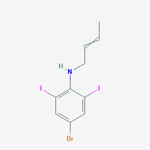 4-Bromo-N-(but-2-en-1-yl)-2,6-diiodoaniline