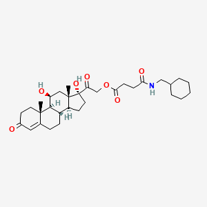 [2-[(8S,9S,10R,11S,13S,14S,17R)-11,17-dihydroxy-10,13-dimethyl-3-oxo-2,6,7,8,9,11,12,14,15,16-decahydro-1H-cyclopenta[a]phenanthren-17-yl]-2-oxoethyl] 4-(cyclohexylmethylamino)-4-oxobutanoate