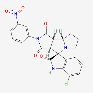 (3S,3'aR,8'aS,8'bS)-7-chloro-2'-(3-nitrophenyl)spiro[1H-indole-3,4'-3a,6,7,8,8a,8b-hexahydropyrrolo[3,4-a]pyrrolizine]-1',2,3'-trione