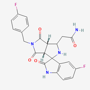 2-[(3aR,6aS)-5'-fluoro-5-[(4-fluorophenyl)methyl]-2',4,6-trioxospiro[1,2,3a,6a-tetrahydropyrrolo[3,4-c]pyrrole-3,3'-1H-indole]-1-yl]acetamide