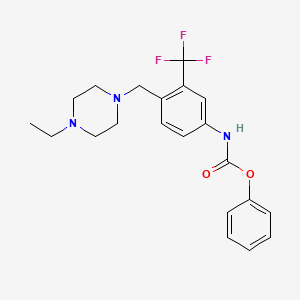 Carbamic acid, N-[4-[(4-ethyl-1-piperazinyl)methyl]-3-(trifluoromethyl)phenyl]-, phenyl ester