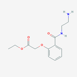 molecular formula C13H18N2O4 B12617966 Ethyl {2-[(2-aminoethyl)carbamoyl]phenoxy}acetate CAS No. 919772-97-7