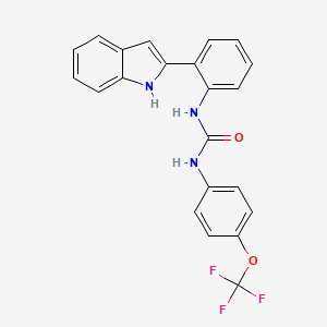 molecular formula C22H16F3N3O2 B12617969 N-[2-(1H-Indol-2-yl)phenyl]-N'-[4-(trifluoromethoxy)phenyl]urea CAS No. 917966-24-6