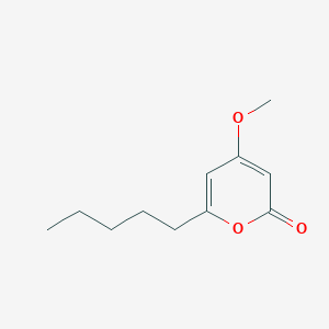 molecular formula C11H16O3 B012618 4-甲氧基-6-戊基-2H-吡喃-2-酮 CAS No. 109746-09-0