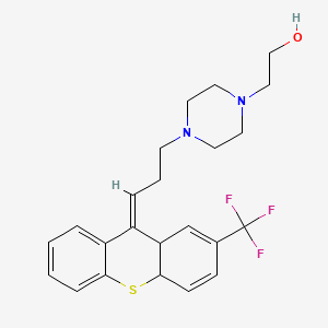 molecular formula C23H27F3N2OS B1261818 2-(4-{3-[2-(trifluoromethyl)-4a,9a-dihydro-9H-thioxanthen-9-ylidene]propyl}piperazin-1-yl)ethanol 