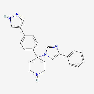 4-(4-Phenyl-1H-imidazol-1-yl)-4-[4-(1H-pyrazol-4-yl)phenyl]piperidine