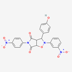 3-(4-hydroxyphenyl)-2-(3-nitrophenyl)-5-(4-nitrophenyl)dihydro-2H-pyrrolo[3,4-d][1,2]oxazole-4,6(3H,5H)-dione